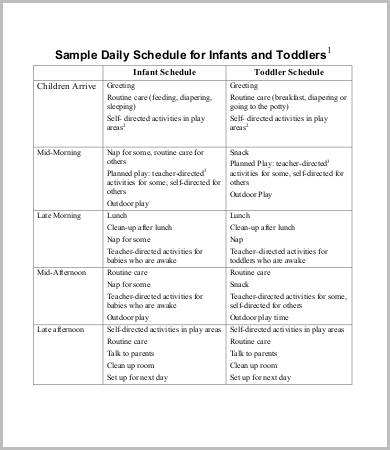 Baby Schedule - 7+ Free Word, Excel, PDF Documents ...