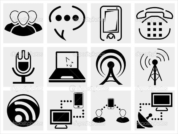 media and communication icons