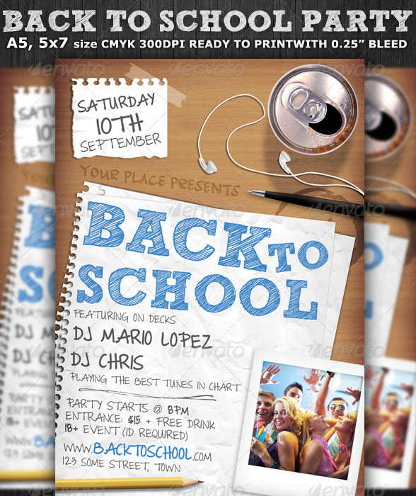 back to school block party flyer