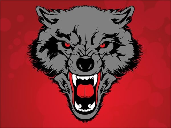 free printable wolf logo