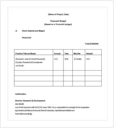 example budget proposal template min