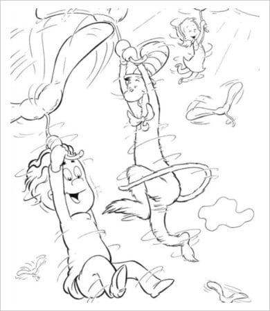 cat in the hat coloring page