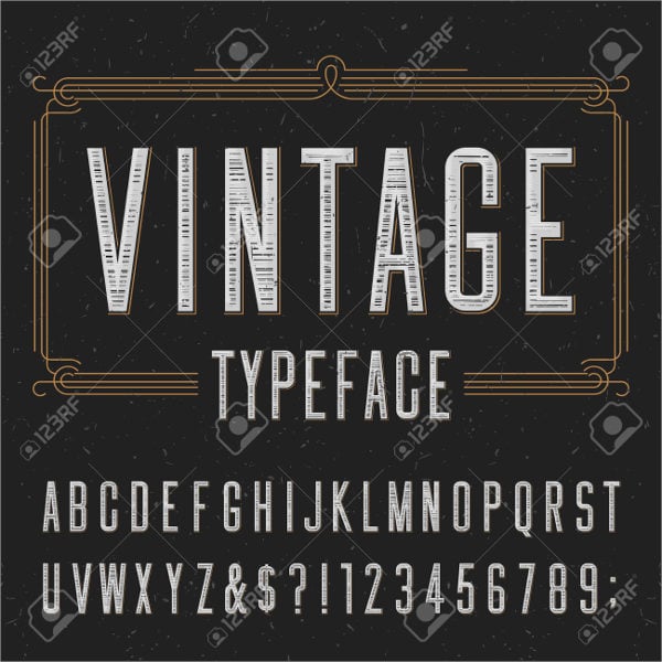 vintage hipster font
