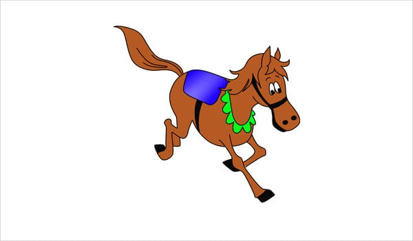 horse racing coloring page