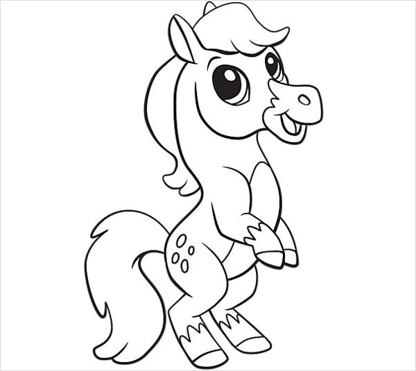 baby horse coloring page