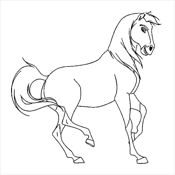 spirit horse coloring page