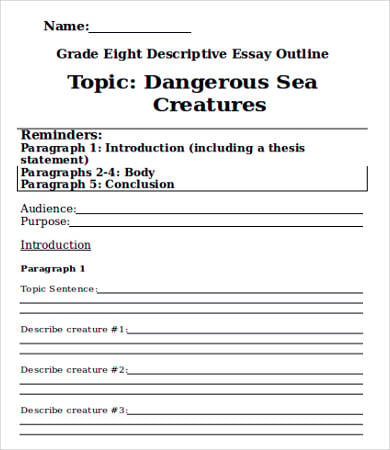 simple essay outline template