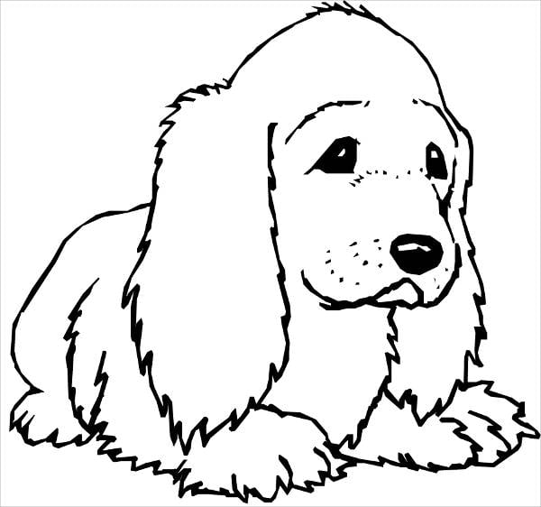 free printable dog coloring page