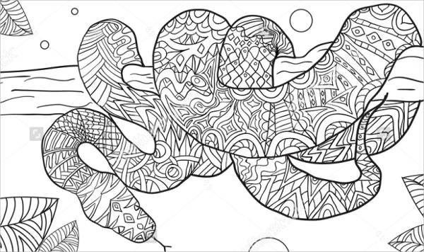 9 Snake Coloring Pages JPG PSD Free Premium Templates