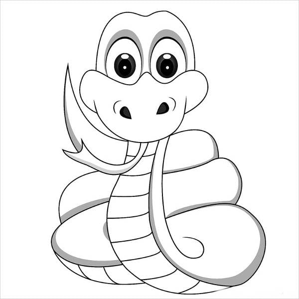 baby snake coloring page