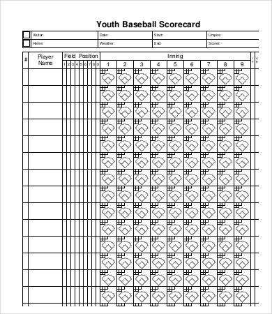 Baseball Score Sheet - 8+ Free PDF Documents Download