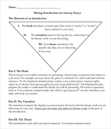 essay intro template