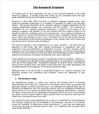 Research Proposal Format - 11+ Free PDF Documents Download