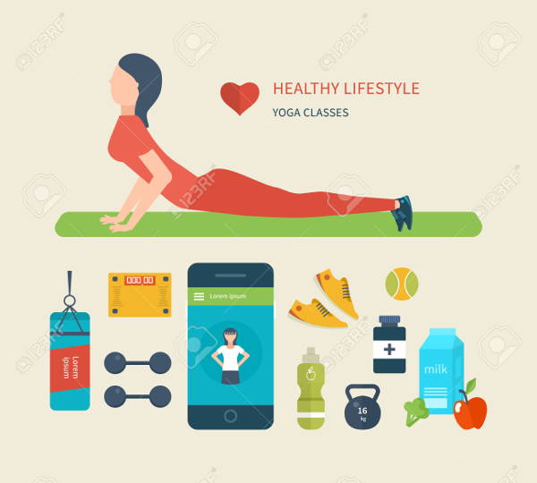 healthy and exercise icons
