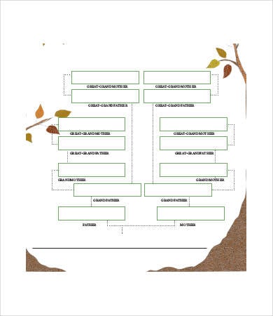blank family tree template for kindergarten