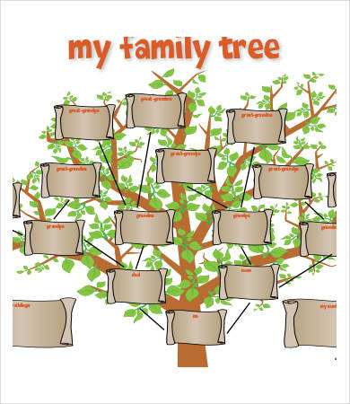 blank family tree template for elementary students