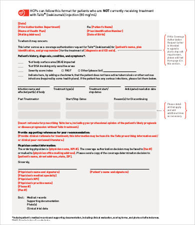 authorization request letter template