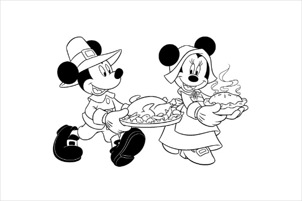 9 Cute Minnie Mouse Coloring Pages - PSD JPG GIF Free