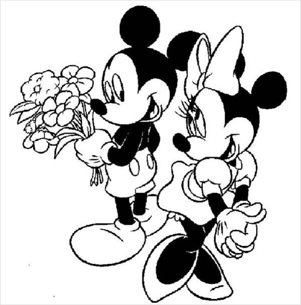 disney minnie mouse coloring page