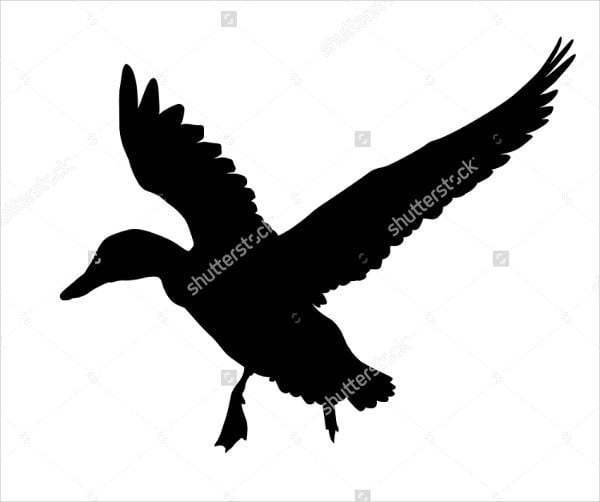 duck silhouette vector