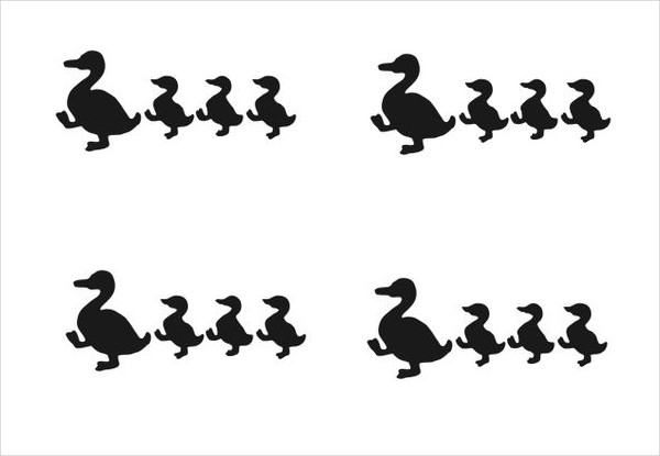 baby duck silhouette