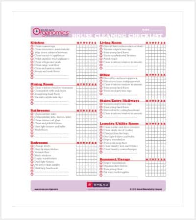 printable house cleaning checklist free pdf format min