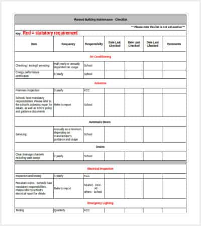 building maintenance checklist min
