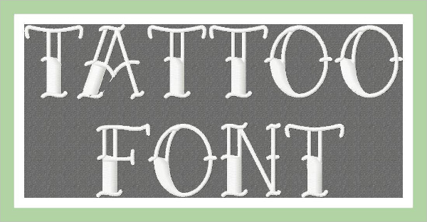 tattoo embroidery font
