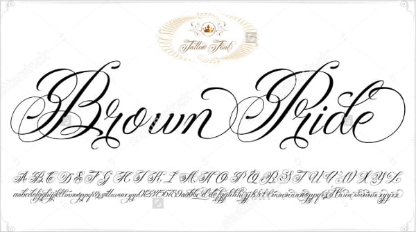 tattoo letter calligraphy font