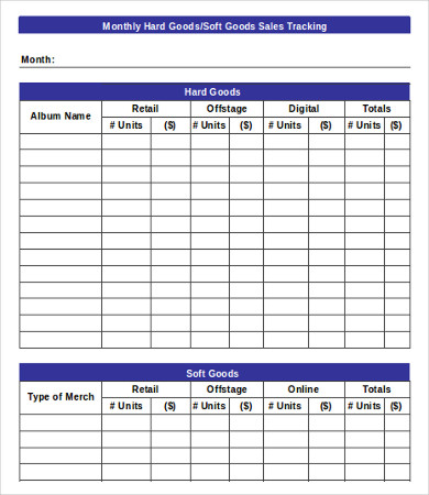 excel sales tracking template