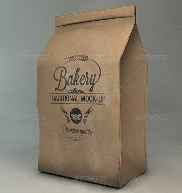 coffee paper bag mockup