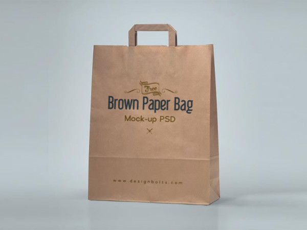 brown paper bag mockup