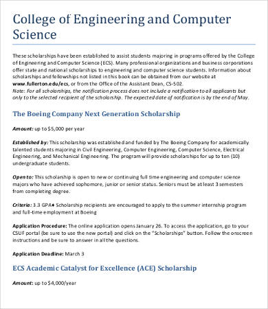 sample engineering scholarship essay
