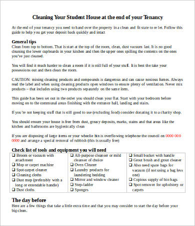 Cleaning Chart - 8+ Free Word, PDF Documents Download | Free ...