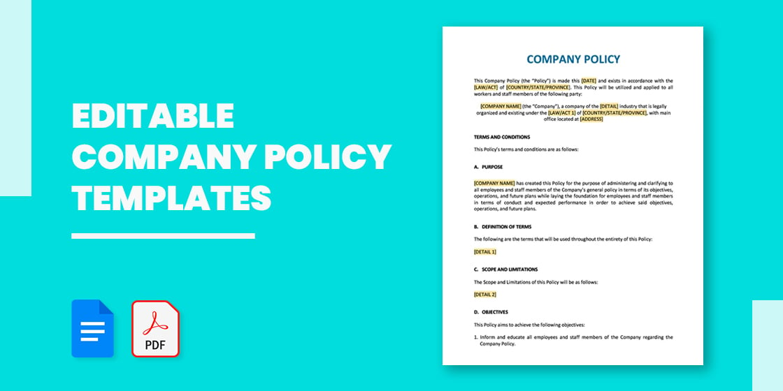 Company Policy Template 25+ Free PDF Documents Download
