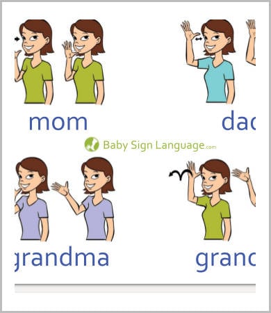 Sign Language Charts For Adults