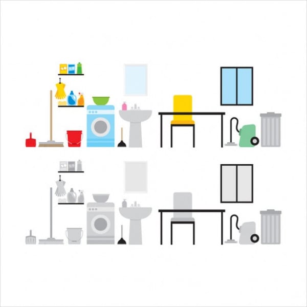 house cleaning icons