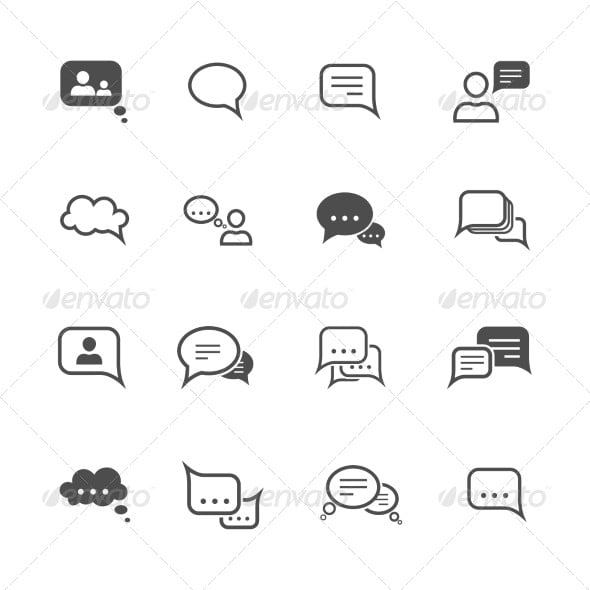 chat message icon