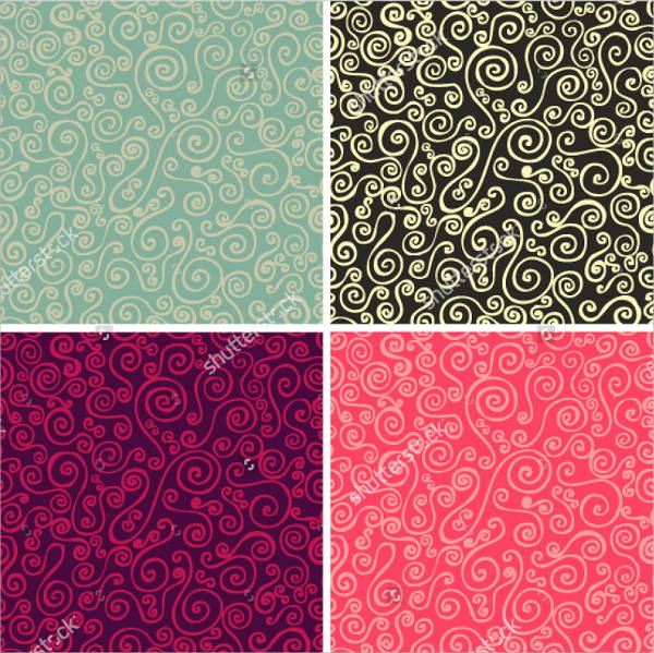 simple floral swirl patterns