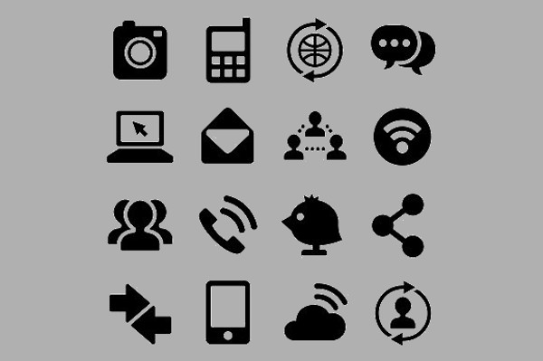 communication and internet icons
