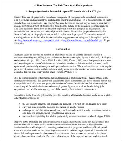 Undergraduate Research Proposal Sample Pdf