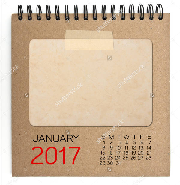 blank photo calendar template1