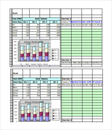 Stacked Bar Chart Excel - 4 Free Excel Documents Download