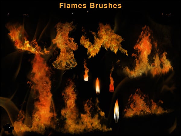 candle flame brushes