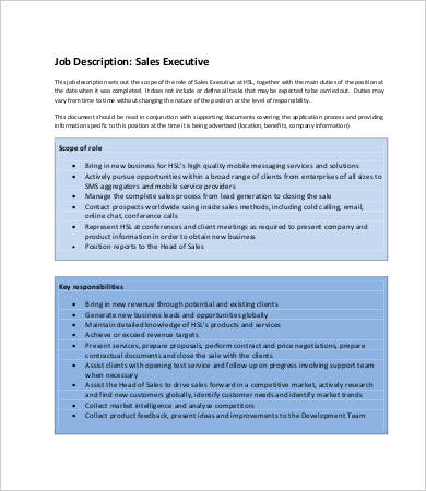 Enterprise sales job description