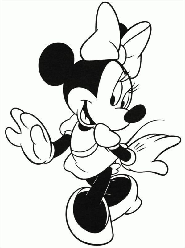 9 cute minnie mouse coloring pages  psd jpg gif  free
