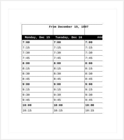appointment schedule calendar template min1