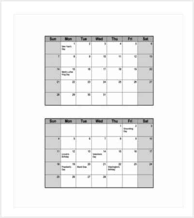 36 calendar template free premium templates