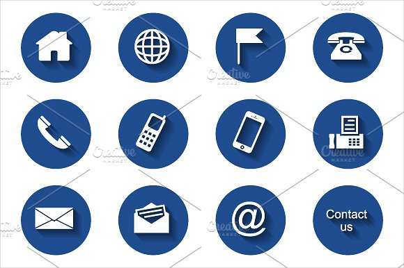 round contact icons