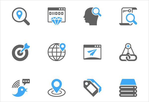vector seo and marketing icons